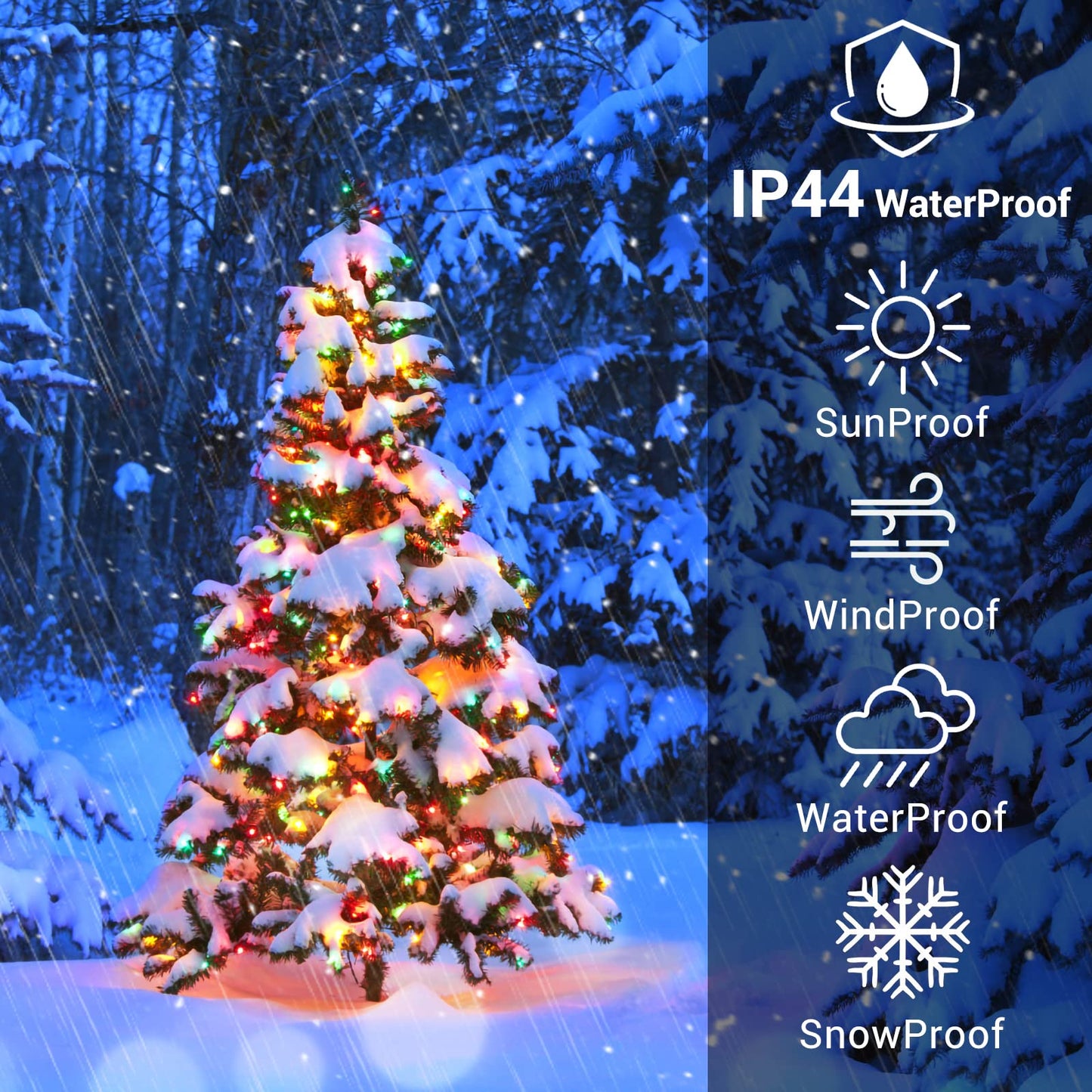 82ft 1000 LED String Christmas Lights - Dark Green Wire Color Changing Cluster Christmas Tree Lights - 8 Modes Outdoor Waterproof Christmas Lights Plug in for Holiday Wedding Party Home Decor