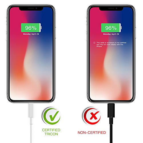 Marchpower iPhone Charger Cable，MFi Certified Lightning Cable, 3 Pack 3ft 6ft10ft Long iphone Charger Cord, Compatible with iPhone 13 12 11 Pro XS Max X XR 8 7 6s 6 Plus SE 5, iPad, iPod,AirPods Pro, White