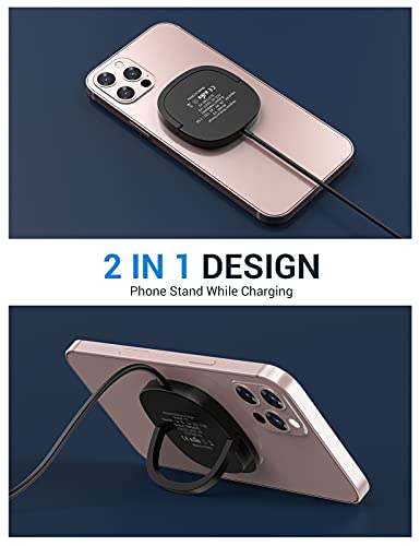 iPhone 13 Magnetic Wireless Charger - Mag Charging and 20W USB-C Fast Wall Plug Compatible with iPhone 13/13 Pro / 13 Pro Max / 13 Mini/ 12/12 Mini/ 12 Pro/12 Pro Max/AirPods Pro - Black