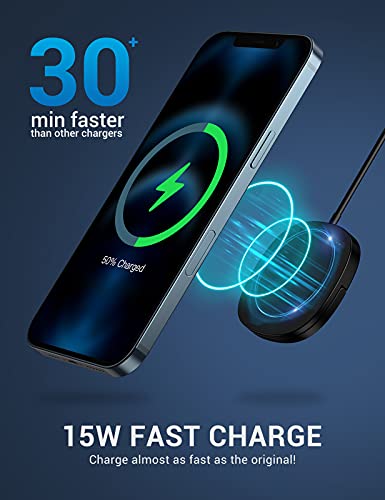 iPhone 13 Magnetic Wireless Charger - Mag Charging and 20W USB-C Fast Wall Plug Compatible with iPhone 13/13 Pro / 13 Pro Max / 13 Mini/ 12/12 Mini/ 12 Pro/12 Pro Max/AirPods Pro - Black