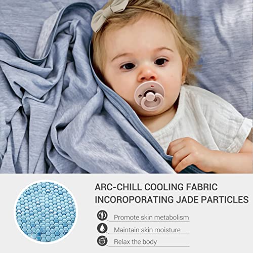 Cooling Blanket for Hot Sleepers Twin Size, Marchpower Arc-Chill Cool Blanket with Double-Sided Design, Japanese Cooling Fiber Absorbs Body Heat, Lightweight Soft Cold Blanket for Sleeping Summer Bed