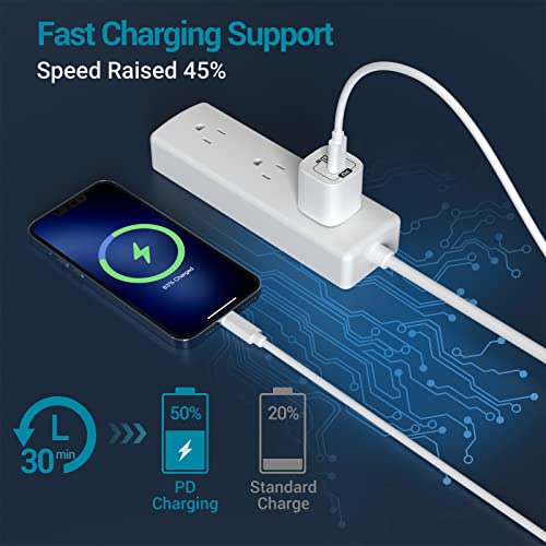 iPhone 13 Fast Charger Cord 3 Pack 6ft USB C to Lightning Cable - MFi Certified PD2.0 Charging Cable - Type C Port Support Quick Charge Sync for iPhone 13 12 Mini Pro Max 11 SE(2020) X XS XR 8 AirPods