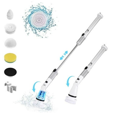 Electric Spin Scrubber, Marchpower 35kg Torque Two Speed Adjustable Length and Angle 360° Cordless Cleaning Brush