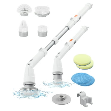 Electric Spin Scrubber, Marchpower 35kg Torque Two Speed Adjustable Length and Angle 360° Cordless Cleaning Brush