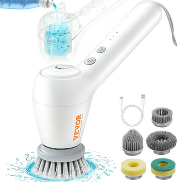 Electric Spin Scrubber, Marchpower 35kg Torque Two Speed Adjustable Length and Angle 360° Cordless Cleaning Brush