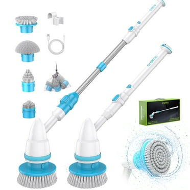 Electric Spin Scrubber, Marchpower 35kg Torque Two Speed Adjustable Length and Angle 360° Cordless Cleaning Brush