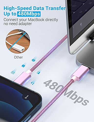 USB C to Lightning Cable - Marchpower MFi Certified iPhone 13 Fast Charger Cord 3Pack 6ft Charging Cable Compatible with iPhone 13 12 Pro Max Mini 11 X XS XR 8 Plus -Pink