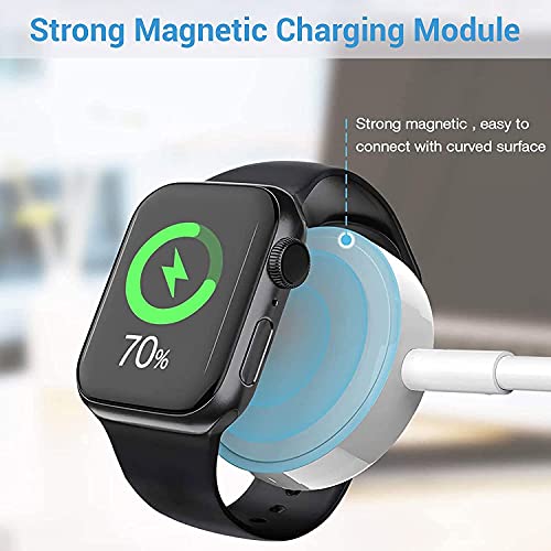 iWatch Charger,Marchpower Magnetic Watch Charger Cable Wireless Quick Charger Cord Compatible with iWatch Series SE,7, 6, 5, 4, 3, 2, 1 (44mm/42mm/40mm/38mm)USB Portable Fast Charging Cable, 3.3FT(1M)