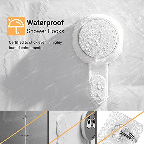 Marchpower Shower Suction Cup Hooks- 4 Pack Reusable Heavy Duty Vacuum –  marchpower