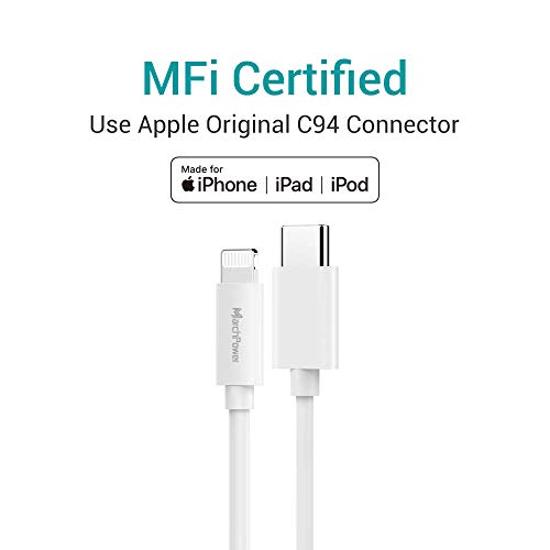 iPhone Fast Charger - MFi Certified USB C to Lightning Cable - 20W Type-C Quick Charger Block Wall Plug Super Speed Charging Cord Compatible with iPhone 13 12 SE 11 Pro Max X XS XR 8 AirPods Pro iPad