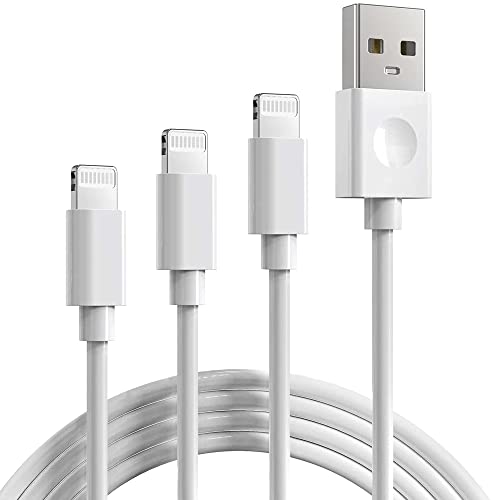 iPhone Charger Cord - Marchpower 3Pack 3ft 6ft 10ft MFi Certified Lightning Cable USB-A Fast Charging Cable Compatible with iPhone 13 12 11 Mini Pro Max SE X XS XR 8 7 6 Plus iPod iPad AirPods, White