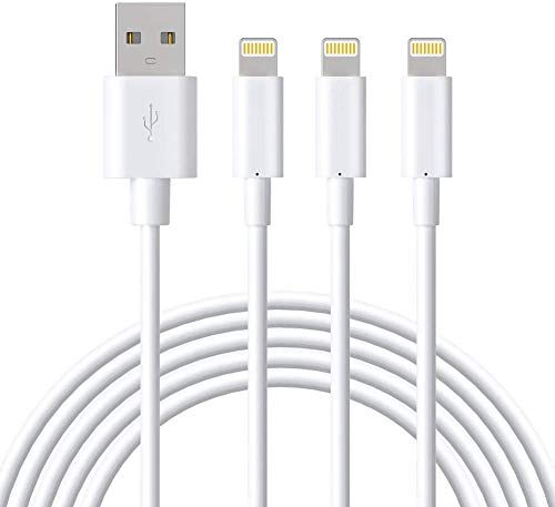 Marchpower Lightning Cable MFi Certified iPhone Charger Cable 3Pack 6FT Lightning to USB Charging Cable for iPhone 13 Pro Max 12 11 Pro Max Xs Max X 8Plus 7Plus 6S iPad 9 Mini 6 iPod White