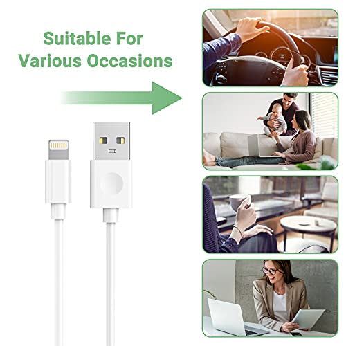 iPhone Charger Cord - Marchpower 3Pack 3ft 6ft 10ft MFi Certified Lightning Cable USB-A Fast Charging Cable Compatible with iPhone 13 12 11 Mini Pro Max SE X XS XR 8 7 6 Plus iPod iPad AirPods, White