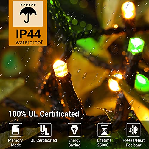 Battery Operated String Lights-132ft 300 LED 8 Modes Outdoor/Indoor Waterproof Fairy Lights,Decorative Light Strings for Wedding Birthday Party Bedroom Proof Garden Valentine's Day Holiday,Multicolor