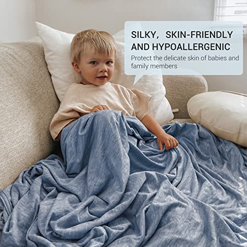 Cooling Blanket for Kids Hot Sleepers Marchpower Arc Chill Cool Throw Blanket with Double Sided Design Japanese Cooling Fiber Absorbs Body Heat