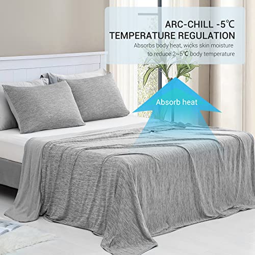 Cooling Blanket Queen Size For Hot Sleepers Marchpower Arc Chill Cool Blanket with Double Sided Design Japanese Cooling Fiber Absorbs Body Heat