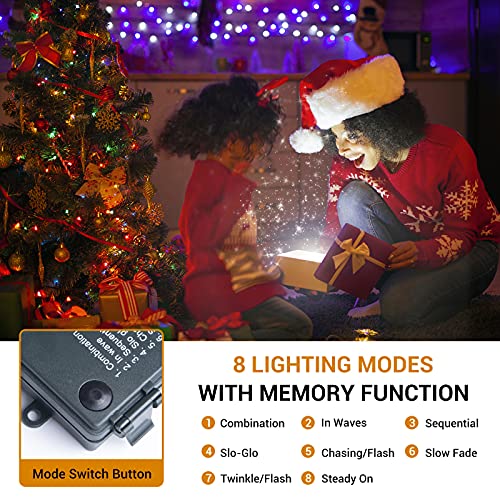 Waterproof Battery Operated Outdoor Lights 132FT 300LED Battery Powered  String Lights 8 Mode with Timer Decoration for Christmas Patio Balcony  Garden