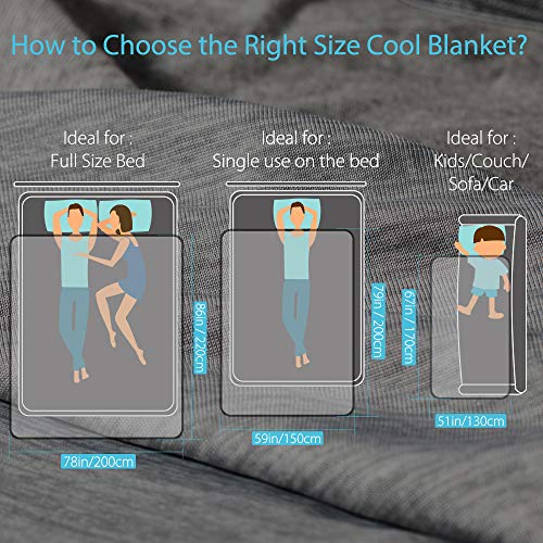 Cooling Blanket for Hot Sleepers Twin Size, Marchpower Arc-Chill Cool Blanket with Double-Sided Design, Japanese Cooling Fiber Absorbs Body Heat, Lightweight Soft Cold Blanket for Sleeping Summer Bed