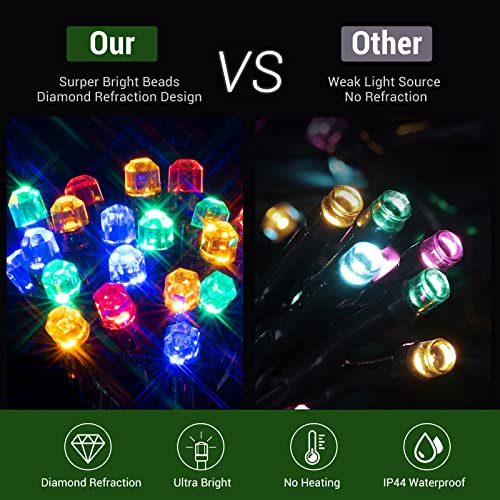 Marchpower Christmas Tree Lights Color Changing, 11 Modes Christmas Light Outdoor with Remote Control, 400 Diamond LED 6.6FTx10 Waterproof Xmas Tree Lights with Timer & Memory Function for Indoor