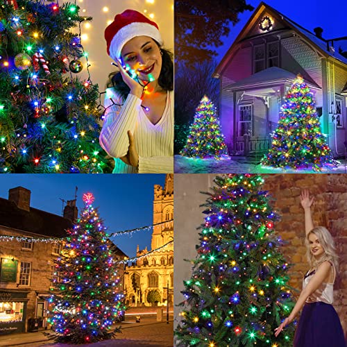 Marchpower Christmas Tree Lights Color Changing, 11 Modes Christmas Light Outdoor with Remote Control, 400 Diamond LED 6.6FTx10 Waterproof Xmas Tree Lights with Timer & Memory Function for Indoor