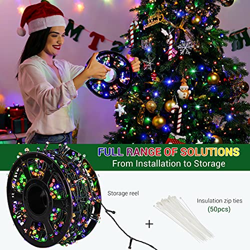 Marchpower 328ft 1000 LED Decoration Lights 8 Modes with Memory Function, Multicolor Twinkle Fairy Light Waterproof Indoor/Outdoor Easter Christmas Party Home Garden Wedding Christmas Decor - Diamond