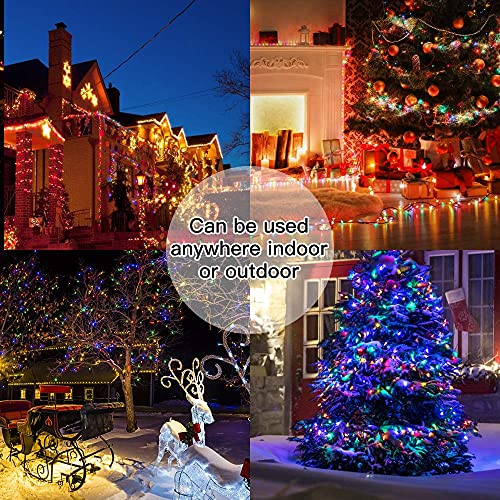 Battery Operated String Lights-132ft 300 LED 8 Modes Outdoor/Indoor Waterproof Fairy Lights,Decorative Light Strings for Wedding Birthday Party Bedroom Proof Garden Valentine's Day Holiday,Multicolor